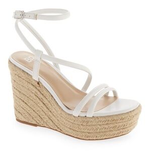BP Cohan Espadrille Platform Wedge Sandal in White